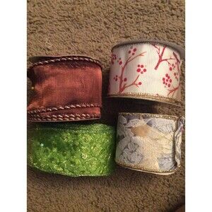 4 Spools of Decorative Ribbon B19